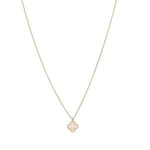 Van Cleef & Arpels 18K YG Mother of Pearl Sweet Alhambra Pendant Necklace